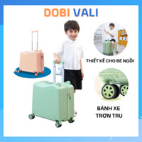 Vali Cho Bé ADOBI Tích Hợp Ghế Ngồi Xe Đẩy Chống Mỏi Chân, Vali Trẻ Em Kéo Tay Chống Xước Khoá Số Bảo Mật