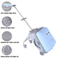 Vali cho bé cao cấp PVL23-40 phần xe tháo rời được, Vali xe kéo tích hợp ghế ngồi cho bé 2in1