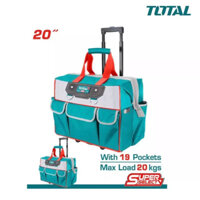 Vali công cụ 20 inch 20Kg 19 ngăn có bánh xe và tay kéo TOTAL THRRTB2012 - Hàng chính hãng.