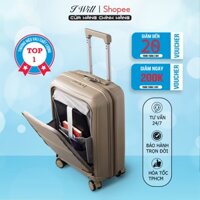 Vali Doanh Nhân I Will V2 Nhựa PP Cao Cấp Size 20 Màu Khaki BẢO HÀNH TRỌN ĐỜI