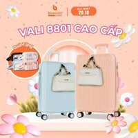 Vali Du Lịch Bamozo 8801 Nhựa Abs Pc Bản Cao Cấp Size 20/24 Móc Treo Đồ Chắc Chắn Chịu Lực Đến 100kg