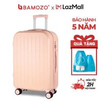 Vali du lịch BAMOZO 8812 size 20/24 vali kéo nhựa cao cấp chống va đập hàng chính hãng bảo hành 5 năm