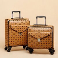 Vali du lịch cao cấp 14 inch, vali kéo, vali da bền, hộp mật khẩu nữ, vali du lịch đường ngắn, vali