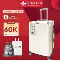 Vali du lịch cao cấp Size 24/20 -Nhựa ABS Bo góc kim loại cao cấp