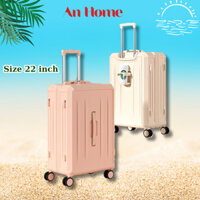 Vali du lịch cao cấp vali kéo 22 inch có khay cốc nước và cổng sạc USB An Home Pehouse PVL23-39
