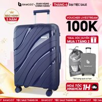 Vali du lịch Chống vỡ Bamozo Nancy nhựa PP cao cấp, khóa kéo chống rạch hai lớp - Size 20, 24, 28