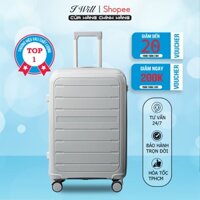 Vali Du Lịch I Will NY07 nhựa PP cao cấp size 24 màu Light Grey BẢO HÀNH TRỌN ĐỜI