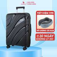 Vali Du Lịch Nancy Bamozo Nhựa PP Cao Cấp, Vali Kéo Du Lịch Chống Va Đập - Bảo Hành 5 Năm. - Đen - 28inch