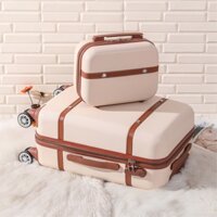 Vali du lịch size 20 kèm vali mini (cốp), vali kéo thời trang hiện đại - mẫu mới 2023