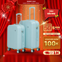 Vali du lịch SUNNY-SV07 vali kéo size 20 24 chất liệu nhựa ABS+PC kiểu dáng tinh tế sang trọng