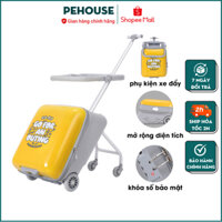 Vali du lịch Vali xe đẩy cao cấp vali ghế ngồi 2 trong 1 cho bé PVL23-22 Pehouse Mall