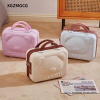 Vali du lịch XGZMGCG, 14 inch có khóa mật khẩu Túi du lịch, Hộp mỹ phẩm họa tiết gấu Rilakkuma dung tích lớn