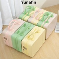 Vali du lịch YUNAFIN, Vali cầm tay Mini ABS, Hộp hành lý du lịch có dây kéo 14 inch di động dành cho nữ
