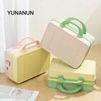Vali du lịch YUNAUN, Vali cầm tay Mini 14 inch, Hộp hành lý ABS du lịch có khóa kéo chất lượng cao dành cho nữ