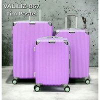 Vali Góc Inox Loại 1 - Szie 28-24-20 - Dày Chống va đập -  Vali Du Lịch Nhựa ABS + PC . BH 05 năm - MS VN867