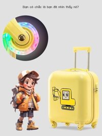 Vali hành lý trẻ em cho bé gái Hộp đựng xe đẩy lên máy bay 20 inch cho bé trai gắn 2024 Vali trẻ em