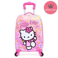 Vali  hello kitty màu hồng cho Bé ngộ nghĩnh đáng yêu [hàng nhập khẩu]