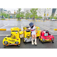 Vali kéo cho bé hình xe, VALI DU LỊCH CHO BÉ , LƯU Ý VALI HÀNG THƯỜNG BÉ DƯỚI 5KÝ MỚI NGỒI ĐC)