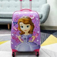 Vali kéo cho bé [ Mẫu sofia tím]  hàng sẵn