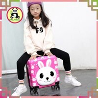 Vali kéo cho bé. Vali nhựa kéo trẻ em Size 18 inch dùng cho bé trai và gái. In hình ngộ nghĩnh, nhựa PC an toàn cho bé