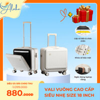 Vali Kéo Dáng Vuông Aloha Size 18 Inch Vali Du Lịch Thời Trang Nhỏ Gọn Cao Cấp Chống Xước