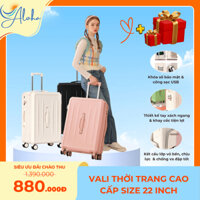 Vali Kéo Du Lịch Aloha Size 22 Inch Vali Thời Trang Đa Năng Cổng Sạc USB Chịu Lực Chống Va Đập Tốt