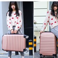 Vali kéo du lịch BO GÓC vân ngang size20/24inch bảo hành 5 năm