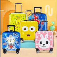 Vali kéo du lịch cho bé in 2 mặt hàng loại 1 mẫu mới hoạt hình nhiều kiểu dễ thương cho trẻ em bé trai và gái