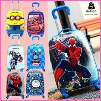 Vali kéo du lịch cho bé trai 18 inch CHÍNH HÃNG BABIGO hình spiderman, robot, ô tô macqueen thomat doremon nhện BBG0708