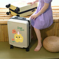 Vali kéo du lịch Quảng Châu nhựa dẻo ABS mã #017 (size 20 + 24 inch)