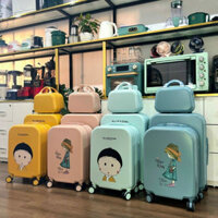 Vali kéo du lịch, Vali size 20 - 24 nhám chống xước, có khóa mật khẩu