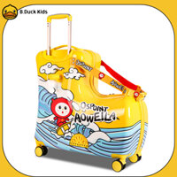 Vali Kéo Ghế Ngồi B DUCK [Chính Hãng][Có Sẵn] 2 Màu Vàng/Đỏ Cho Bé 20inch & 24inch, Họa Tiết Họat Hình Đáng Yêu