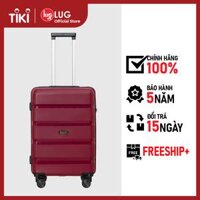 Vali Kéo Lug Lusetti Sharon S18S22 LS1150 Nhựa PP Chống Bể Vỡ, Khóa TSA An Ninh Quốc Tế - Red - 22 inch