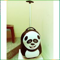 vali kéo nhựa cứng hình con gấu trúc cho bé 37x30x25cm V564