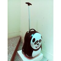 vali kéo nhựa cứng hình gấu trúc cho bé 37x30x25cm. V564