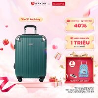Vali Kéo Nhựa Du Lịch SAKOS SAPPHIRE Khung Dây Kéo Z22 - Size S (20inch)/ Xách Tay (Cabin) - Khóa TSA - Nhựa PC