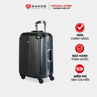 Vali Kéo Nhựa Du Lịch SAKOS SAPPHIRE Khung Nhôm Z22 - Size S (20inch)/ Xách Tay (Cabin) - Khóa TSA - Nhựa PC