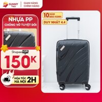 Vali kéo SUNNY PP11 - Nhựa PP chống vỡ tuyệt đối, khóa hải quan TSA xách tay, kí gửi (size 20-24)