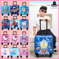 Vali kéo trẻ em 18 in hình nổi 3D cho bé du lịch BABIGO hình kitty, siêu nhân, người nhện, elsa, thỏ BBG0710