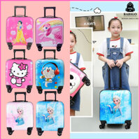 Vali kéo trẻ em 18 in hình nổi 3D cho bé gái du lịch BABIGO hình kitty, công chúa bạch tuyết, elsa, thỏ BBG0710