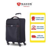 Vali Kéo Vải Du Lịch SAKOS STARLINE 4.5 - Size XS 18inch Xách Tay Cabin - Khóa TSA - Chống Thấm, Trượt Nước - Đen