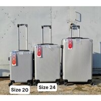 vali kéo, vali du lịch nhựa dẻo đựng 15-20kg size 24inch bánh xe xoay 360