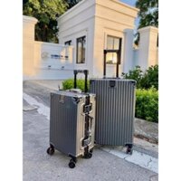 Vali khung nhôm khóa sập 24 inch cứng cáp chống va đập, khóa số chống trộm