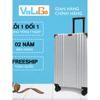Vali khung nhôm khóa sập, vali dùng cho du lịch size 20 size 24 cao cấp có khóa bảo mật của nhà Valigo (VG12A)