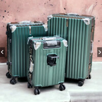 VALI KHUNG NHÔM KHÓA SẬP,  NHỰA ABS, 4 GÓC BO BẰNG KIM LOẠI CHỐNG VA ĐẬP, CHỐNG NƯỚC