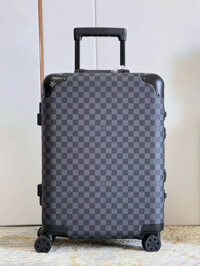 Vali Louis Vuitton Siêu Cấp Hoạ Tiết Caro Màu Tím Than 20Inch