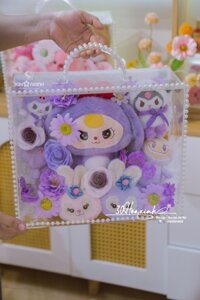 Vali Mika Gấu Bông Và Hoa Sáp