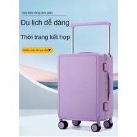 Vali nam nữ khung nhôm kiểu mới Nhấn nút bật mở valy khóa mật mã bánh xe im lặng 20 inch 24 inch vali kéo lên máy bay