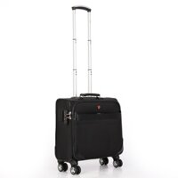 Vali ngang chính hãng SAKOS, Cặp cần kéo phối da SAKOS ATLAS FG (Size xách tay 43cm/ 18inch TSA)