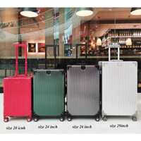 Vali nhôm nguyên khối cao cấp size 20 24 26 29inch (tổng hợp các mẫu)